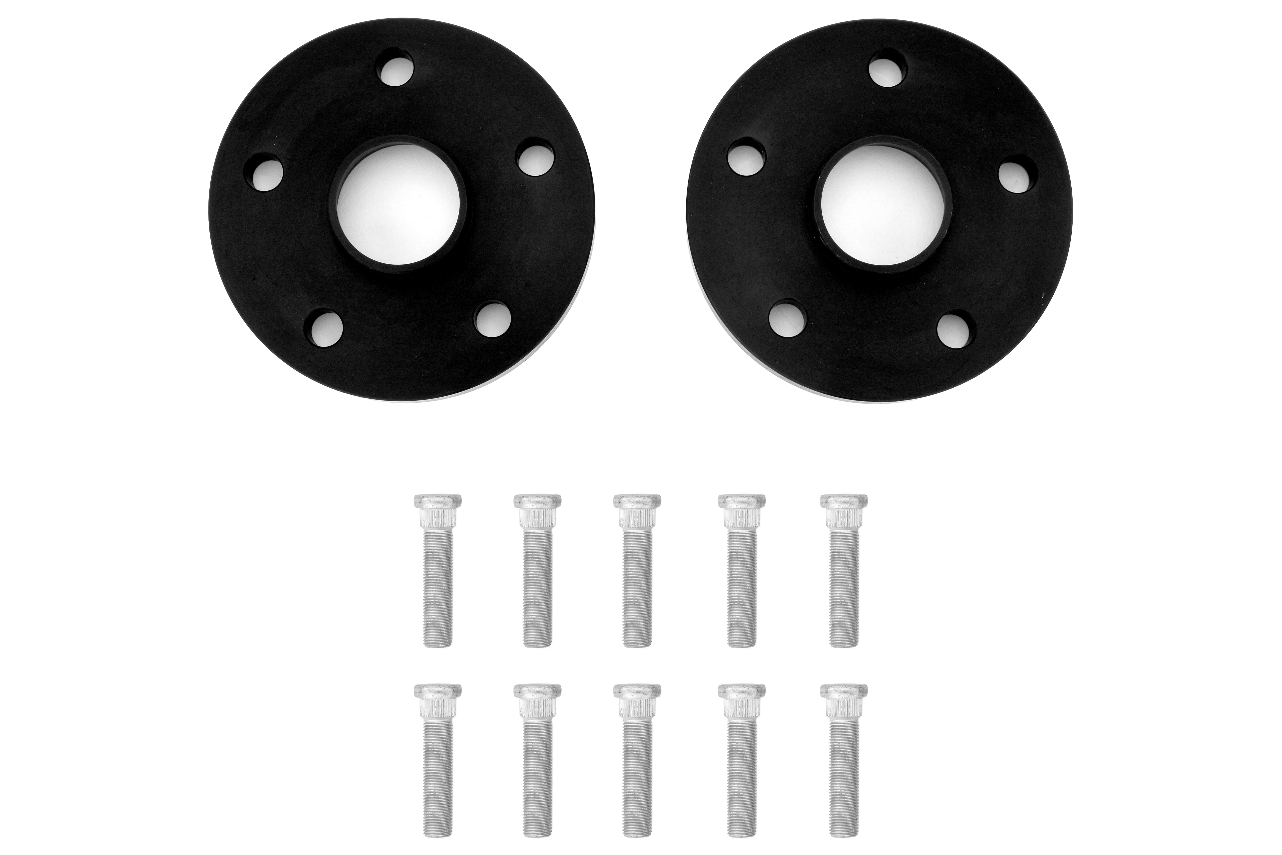 PERRIN Wheel Spacers 5x114.3 15mm Black Pair - 2005-2021 Subaru STI
